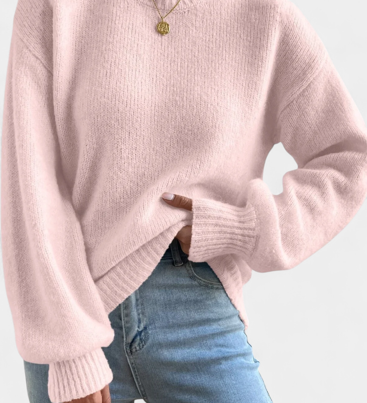 Emilia | Jersey de Cuello Redondo con Mangas Globo
