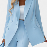 Julia | Conjunto Urbano de Blazer y Pantalón de Corte Regular