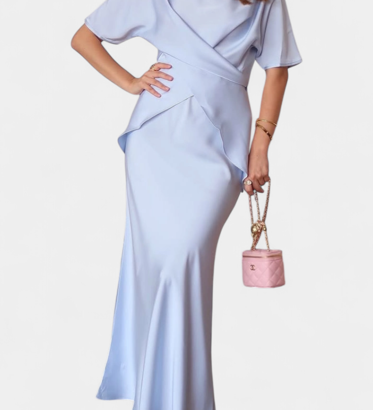 Veleda | Conjunto de Top con Tiras Cruzadas y Falda Fluida