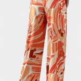 Senda | Pantalones de Pierna Ancha con Estampado Abstracto