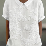 Azalia | Blusa Bordada Estilo Vintage