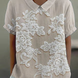 Azalia | Blusa Bordada Estilo Vintage