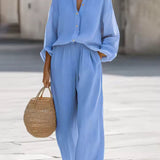 Saturnina | Conjunto de Pantalón Estilo Simple de Algodón