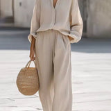 Saturnina | Conjunto de Pantalón Estilo Simple de Algodón