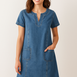 Enid | Vestido de Denim Suave