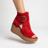 Emilene | Botines de cuña abiertos estilo moderno