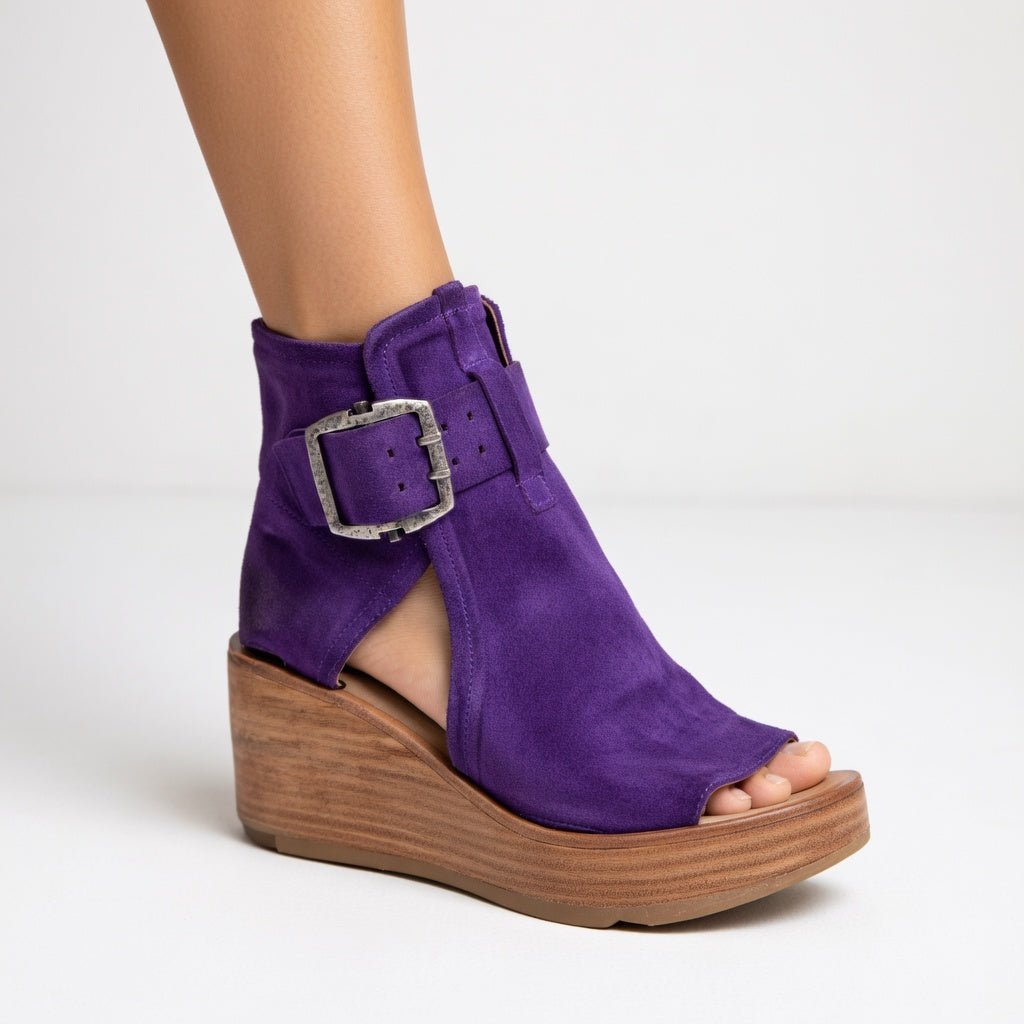 Emilene | Botines de cuña abiertos estilo moderno