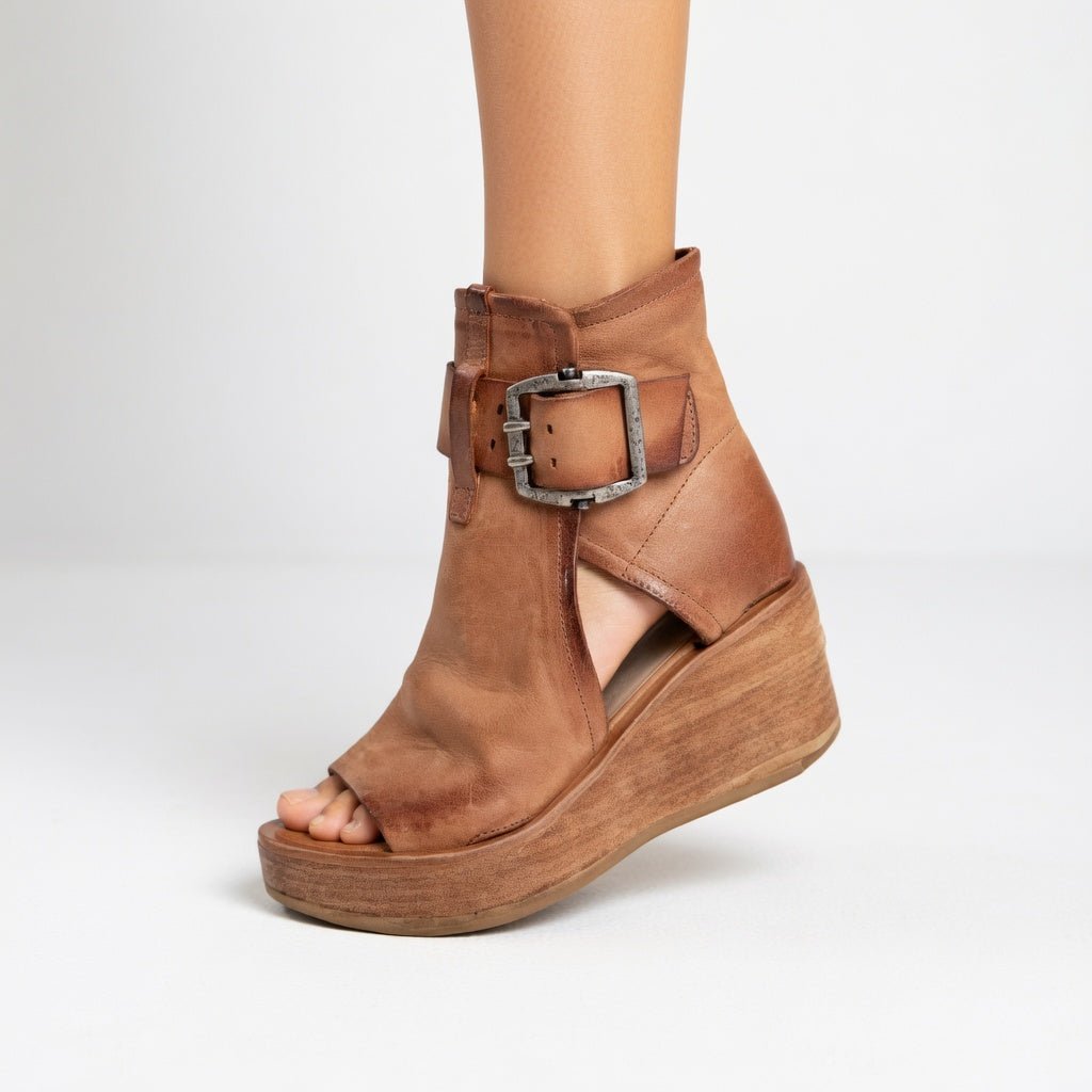 Emilene | Botines de cuña abiertos estilo moderno