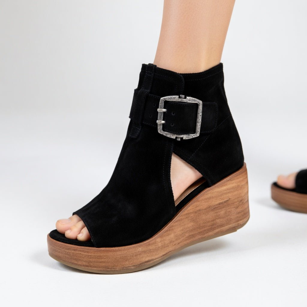 Emilene | Botines de cuña abiertos estilo moderno