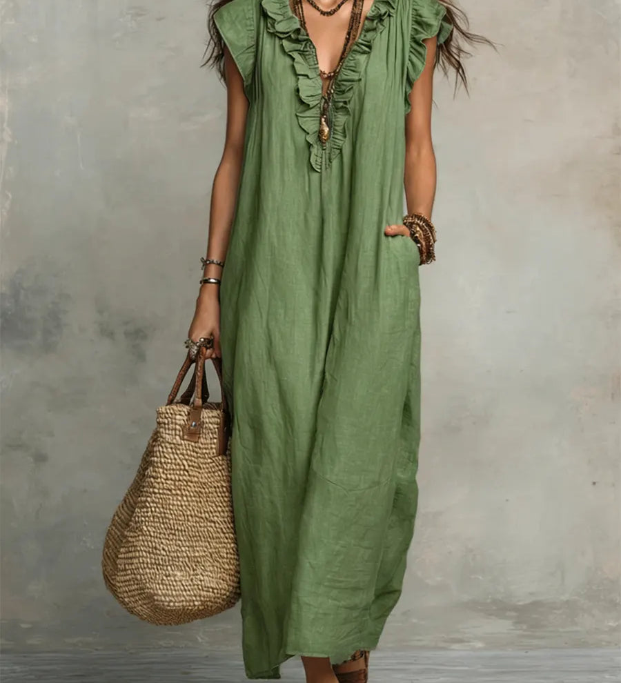 Elisabete | Vestido Largo Bohemio de  Algodón