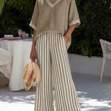Heidi | Conjunto lino a rayas