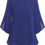 Aseret | Blusa de gasa chiffon con escote en V